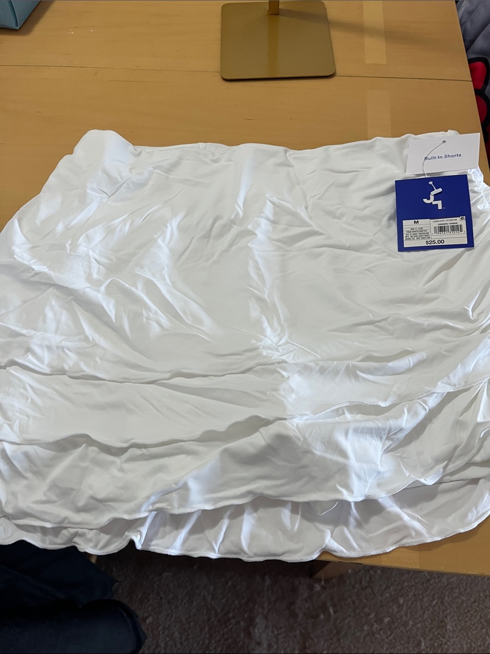JoyLab White Ruffle-Hem Women’s Skort - Picture 1 of 2